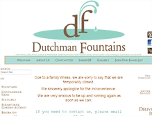 Tablet Screenshot of dutchmanfountains.com